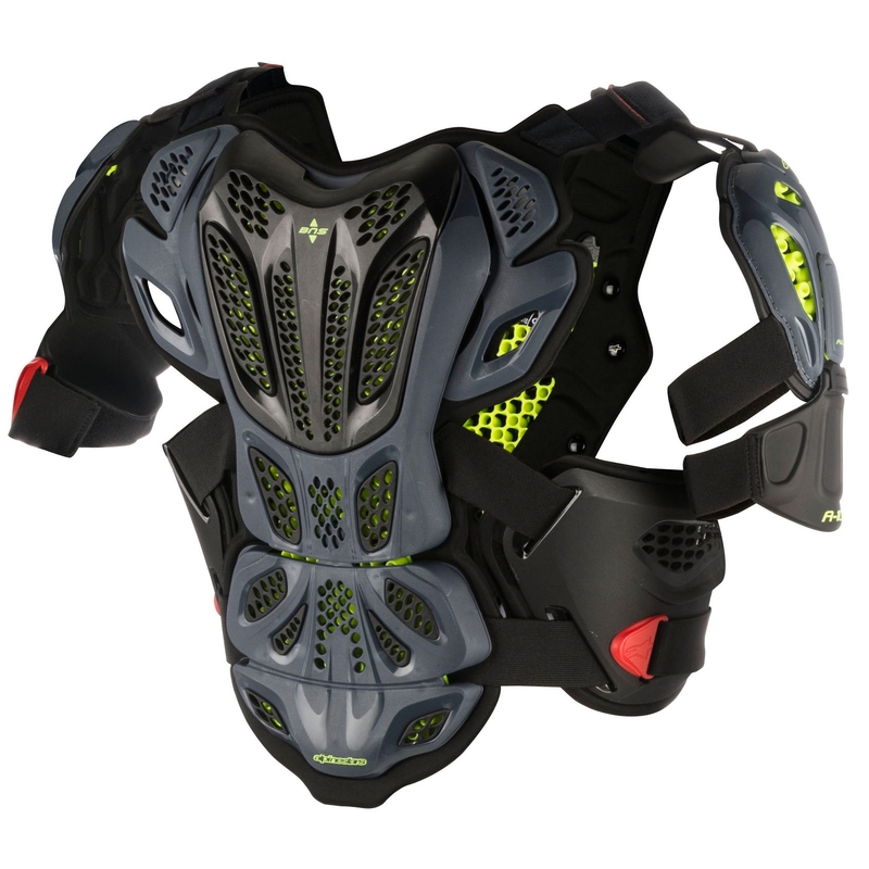 Chránič těla Alpinestars A-10 černo-červeno-fluo žlutý výprodej