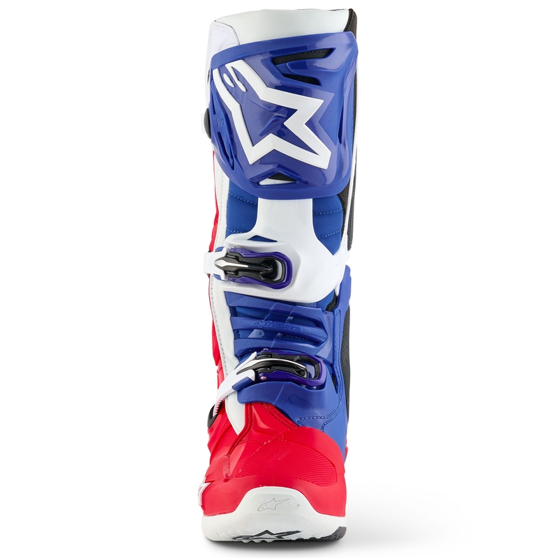 Alpinestars Tech 10 rajoitettu painos FORTITUDE valkoinen-sininen-punainen moottoripyöräsaappaat