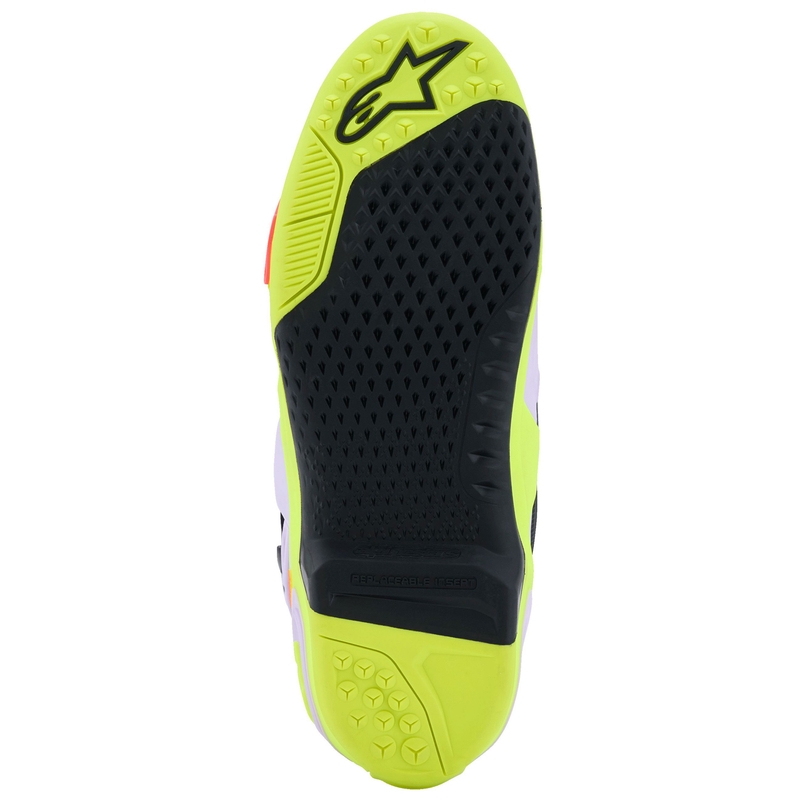 Alpinestars Tech 10 Supervented purppura-fluo-kelta-vaaleanpunainen moottoripyörä saappaat