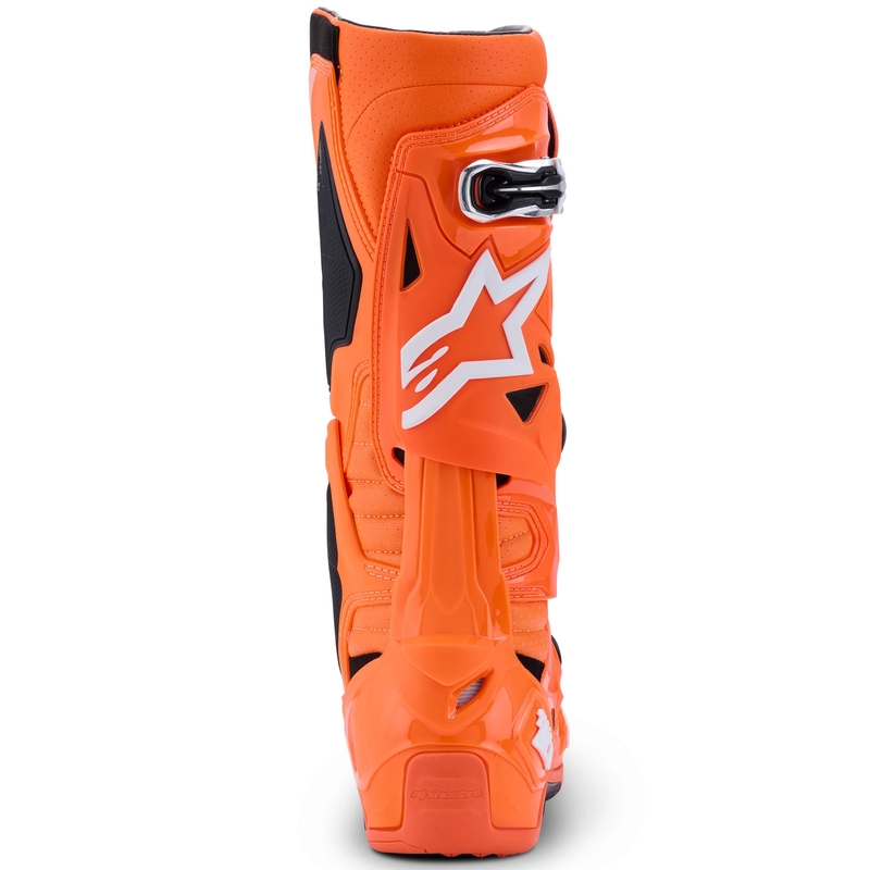 Alpinestars Tech 10 Supervented fluo oranssi-musta-valkoinen moottoripyörä saappaat