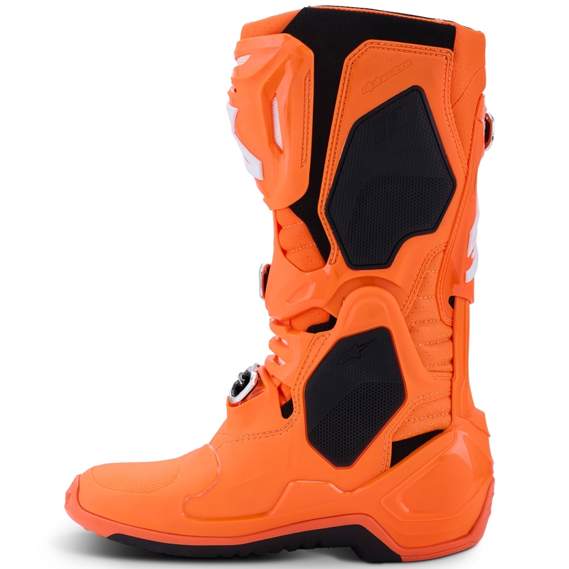 Alpinestars Tech 10 Supervented fluo oranssi-musta-valkoinen moottoripyörä saappaat