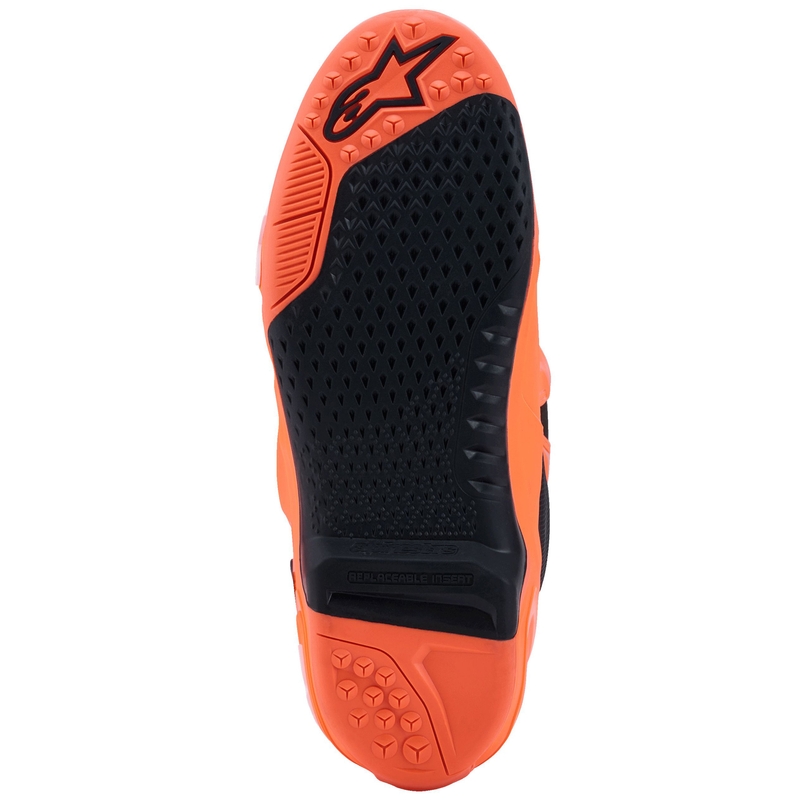 Alpinestars Tech 10 Supervented fluo oranssi-musta-valkoinen moottoripyörä saappaat