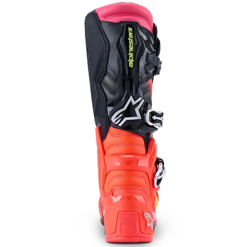 Alpinestars Tech 7 musta-fluo punainen-fluo vaaleanpunainen moottoripyörä saappaat