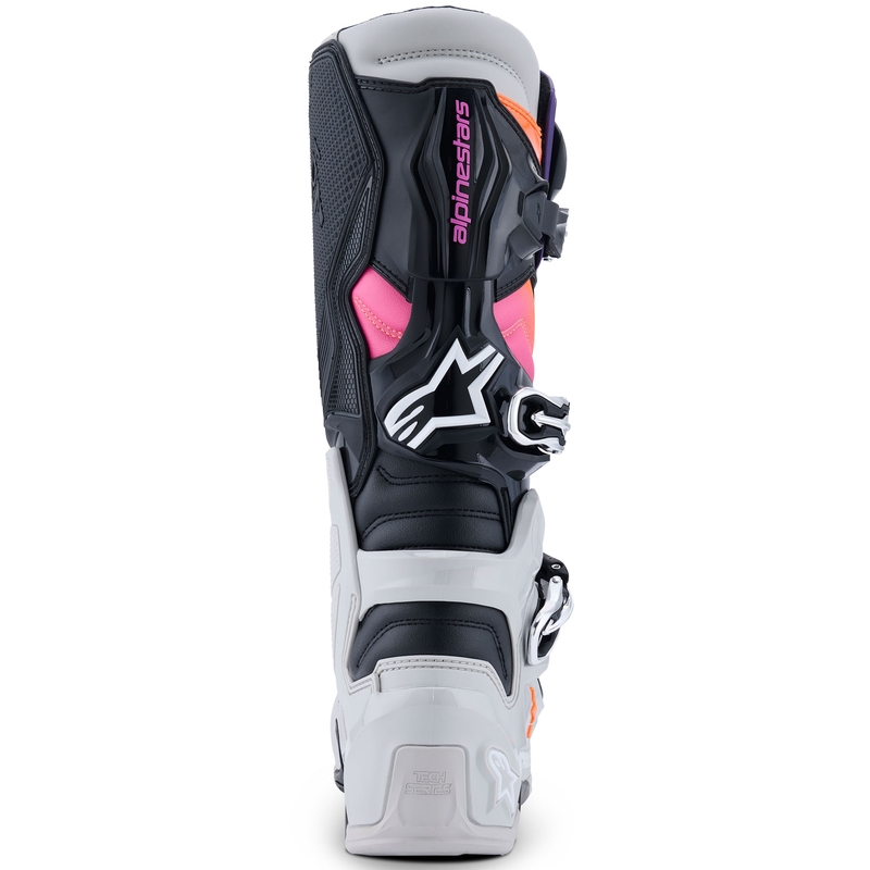 Alpinestars Tech 7 Musta-Kirkkaanharmaa-Fluo-oranssi-Gradient Moottoripyöräilykengät