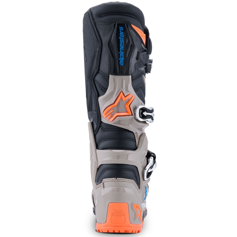 Alpinestars Tech 7 Enduro Musta-Tummanharmaa-Fluo-oranssi Moottoripyöräilykengät