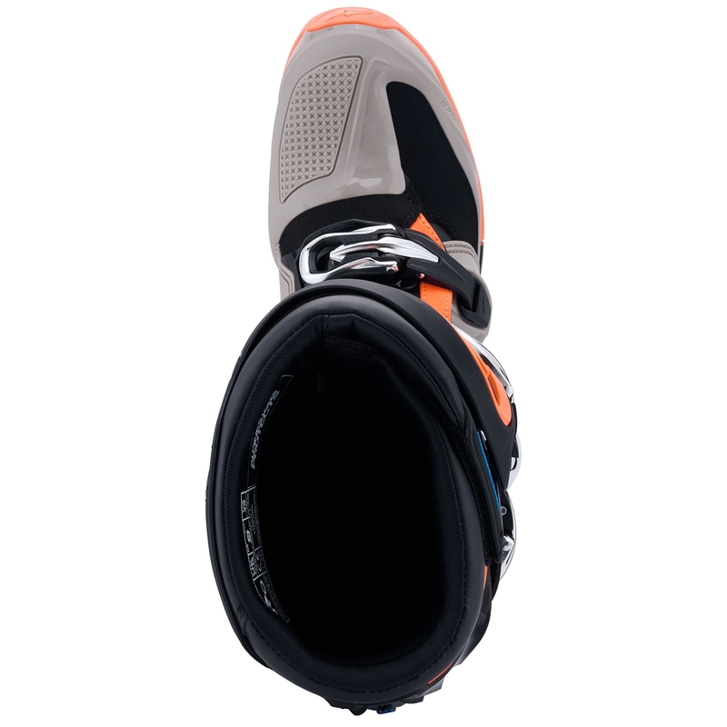 Alpinestars Tech 7 Enduro Musta-Tummanharmaa-Fluo-oranssi Moottoripyöräilykengät
