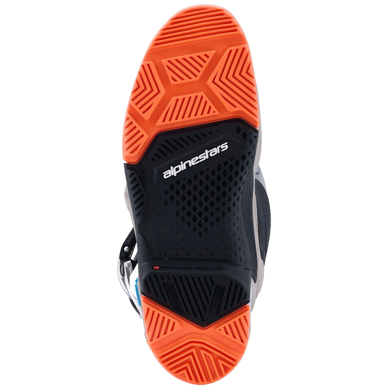 Alpinestars Tech 7 Enduro Musta-Tummanharmaa-Fluo-oranssi Moottoripyöräilykengät