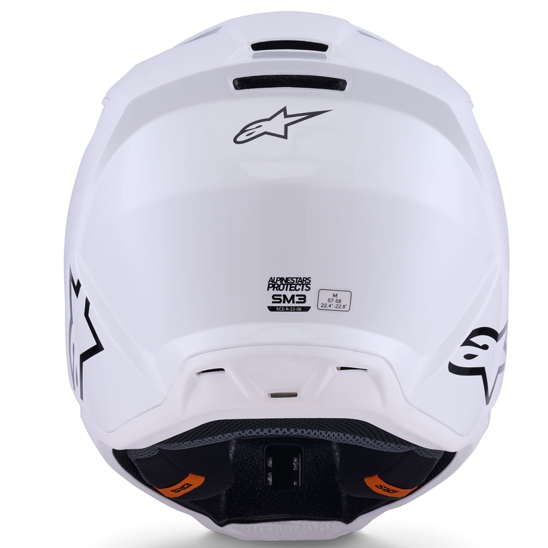 Alpinestars S-M3 Solid Motocross kypärä valkoinen