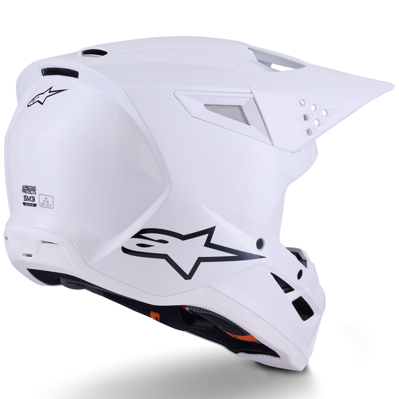 Alpinestars S-M3 Solid Motocross kypärä valkoinen