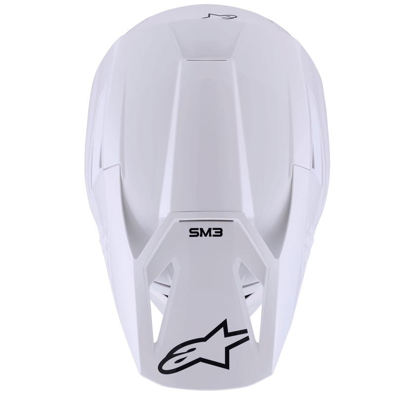 Alpinestars S-M3 Solid Motocross kypärä valkoinen