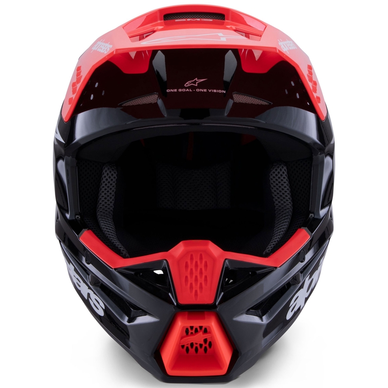 Alpinestars S-M3 Radium Motocross kypärä musta-fluo punainen-valkoinen