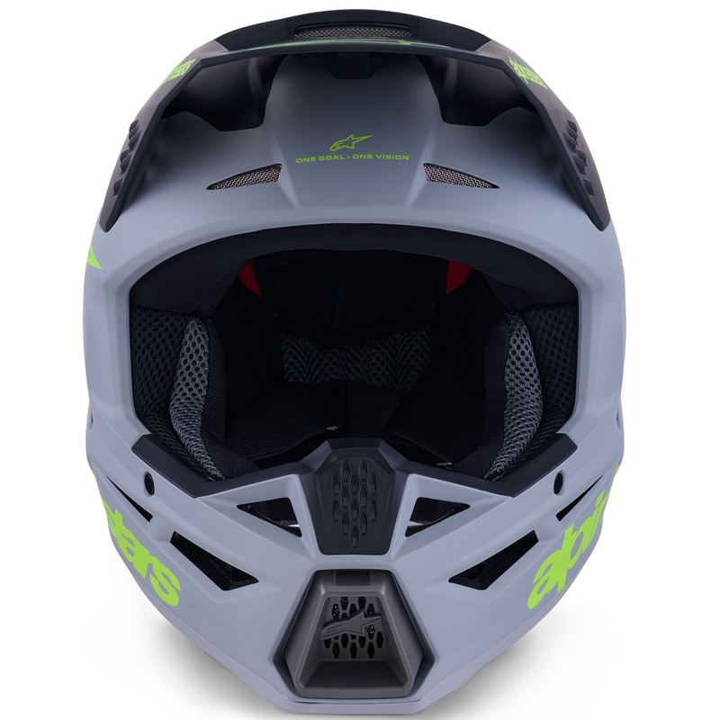 Alpinestars S-M3 Radium motocrossikypärä mattaharmaa-fluo keltainen-musta