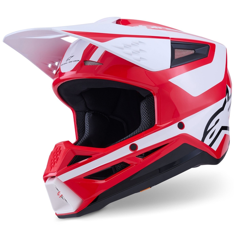 Alpinestars S-M3 Heat motocross kypärä punainen, valkoinen ja musta