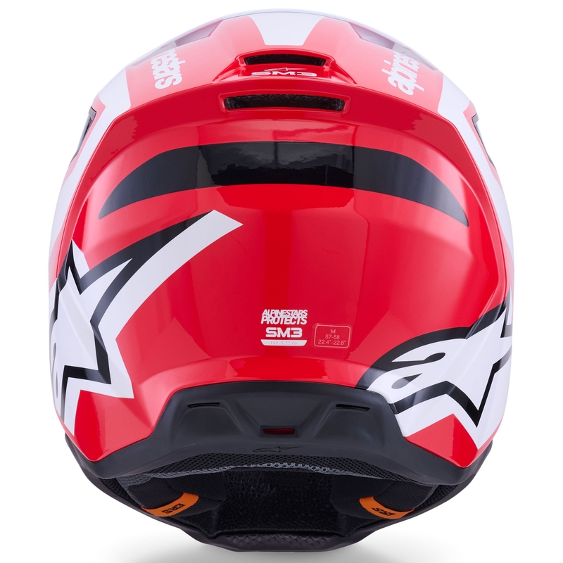 Alpinestars S-M3 Heat motocross kypärä punainen, valkoinen ja musta