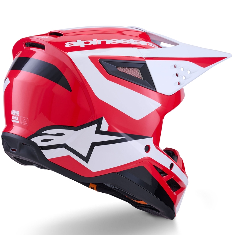 Alpinestars S-M3 Heat motocross kypärä punainen, valkoinen ja musta