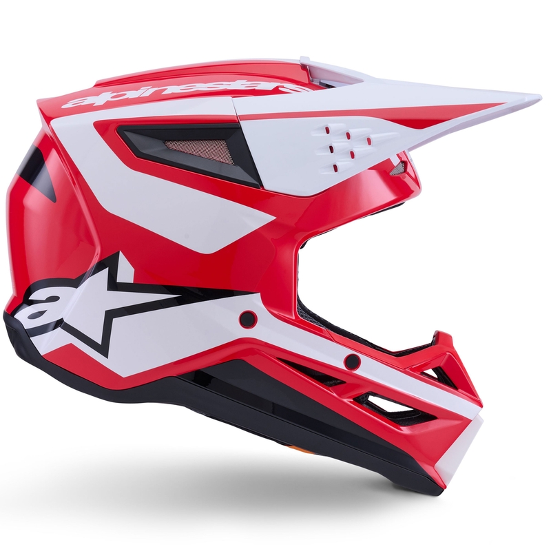 Alpinestars S-M3 Heat motocross kypärä punainen, valkoinen ja musta