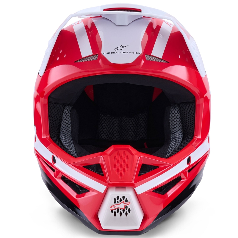 Alpinestars S-M3 Heat motocross kypärä punainen, valkoinen ja musta