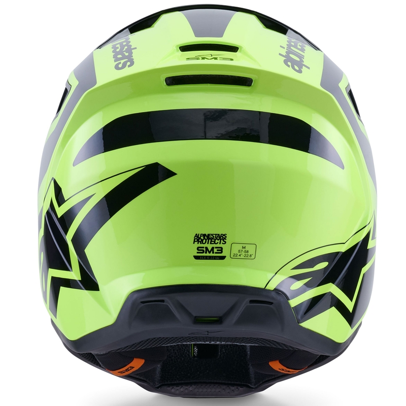 Alpinestars S-M3 Heat fluo-kelta-musta motocross-kypärä