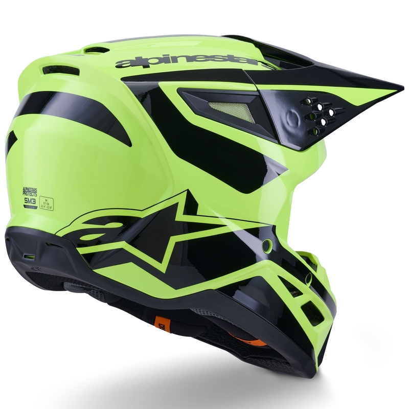 Alpinestars S-M3 Heat fluo-kelta-musta motocross-kypärä