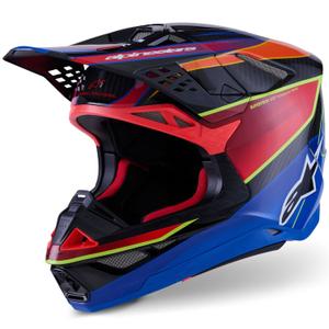 Alpinestars Supertech S-M10 Era sinipuna-fluo-keltainen motocross-kypärä