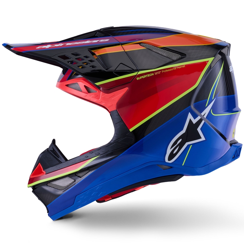 Alpinestars Supertech S-M10 Era sinipuna-fluo-keltainen motocross-kypärä