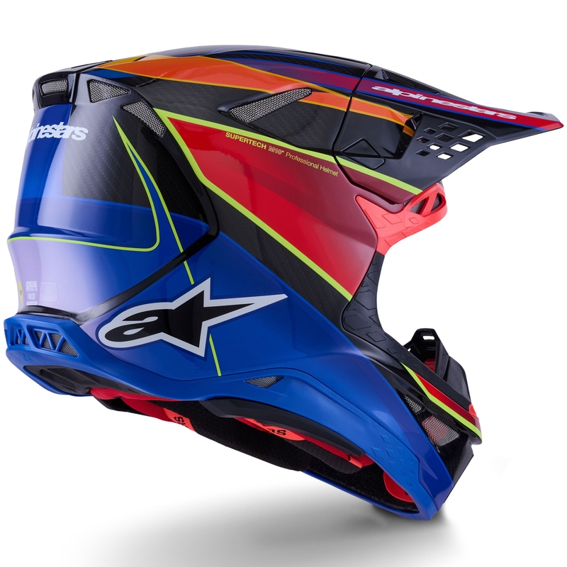 Alpinestars Supertech S-M10 Era sinipuna-fluo-keltainen motocross-kypärä