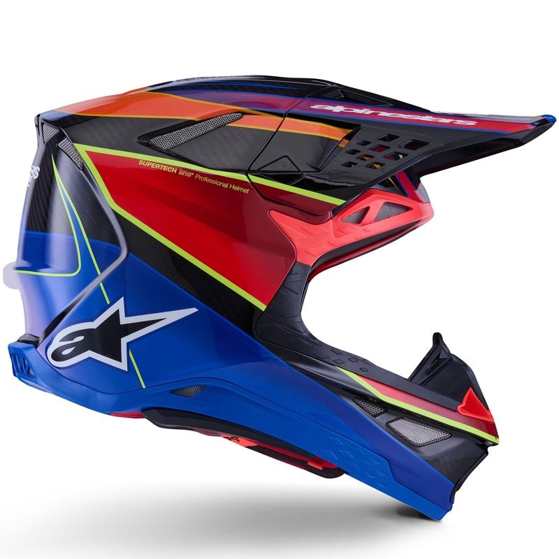Alpinestars Supertech S-M10 Era sinipuna-fluo-keltainen motocross-kypärä