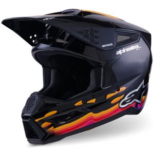 Alpinestars S-M3 Force Musta-kelta-punainen-valkoinen motocross-kypärä