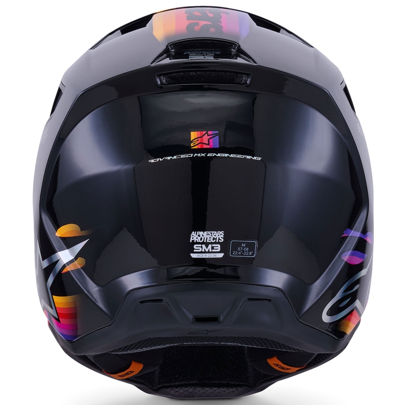 Alpinestars S-M3 Force Musta-kelta-punainen-valkoinen motocross-kypärä