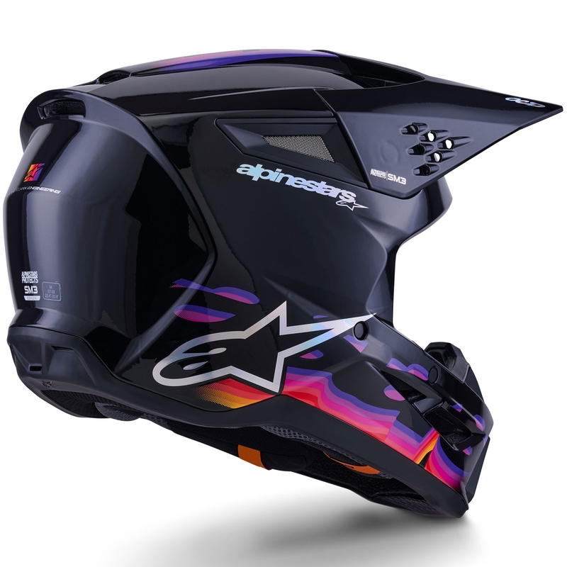 Alpinestars S-M3 Force Musta-kelta-punainen-valkoinen motocross-kypärä