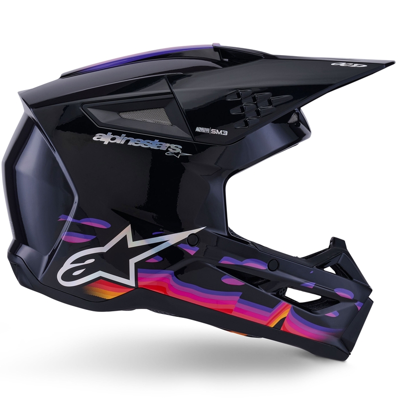 Alpinestars S-M3 Force Musta-kelta-punainen-valkoinen motocross-kypärä