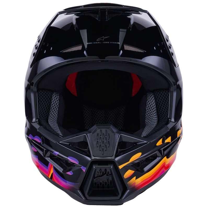 Alpinestars S-M3 Force Musta-kelta-punainen-valkoinen motocross-kypärä