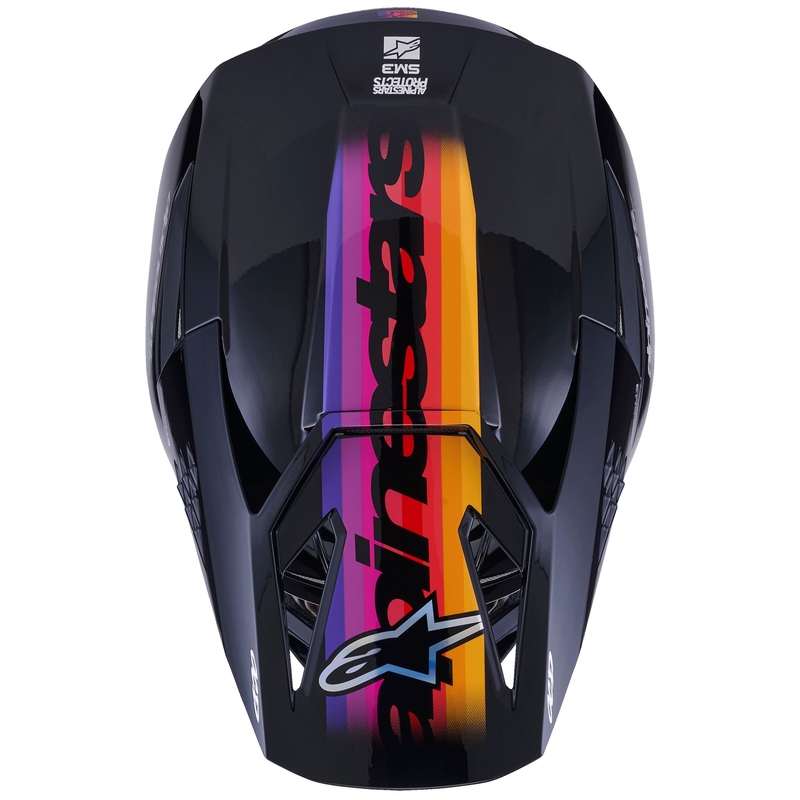Alpinestars S-M3 Force Musta-kelta-punainen-valkoinen motocross-kypärä