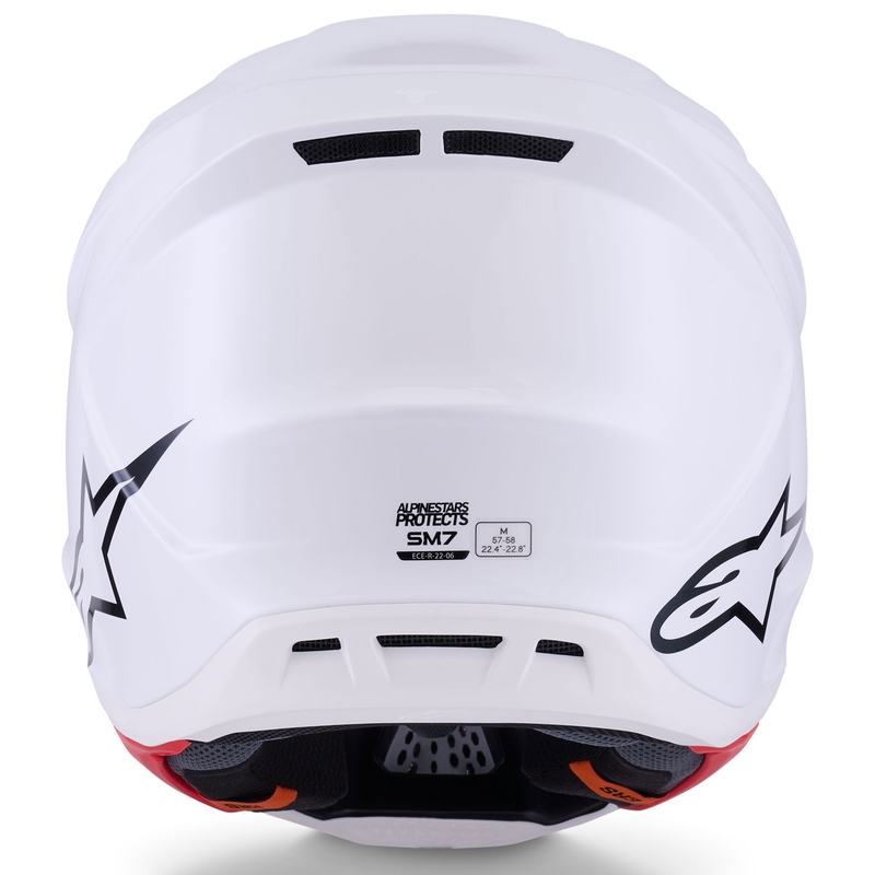 Alpinestars SM7 Solid Motocross kypärä valkoinen