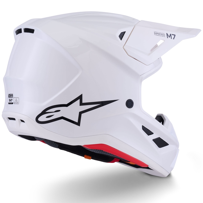 Alpinestars SM7 Solid Motocross kypärä valkoinen