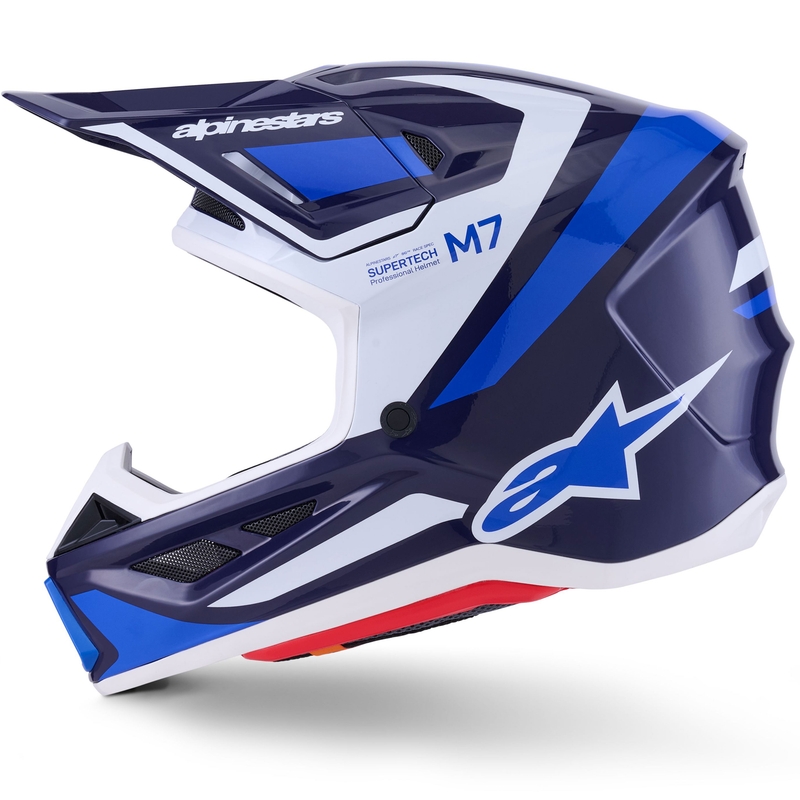 Alpinestars SM7 Rise Motocross kypärä sininen ja valkoinen