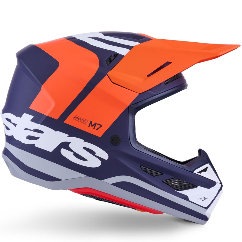 Alpinestars SM7 Core motocross kypärä matta oranssi-sininen-valkoinen