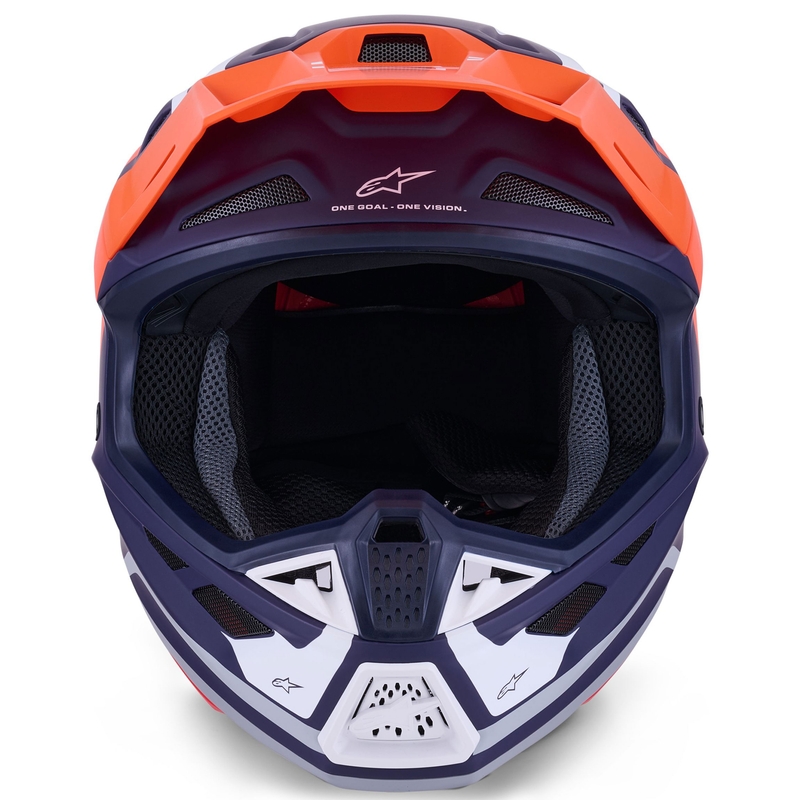 Alpinestars SM7 Core motocross kypärä matta oranssi-sininen-valkoinen