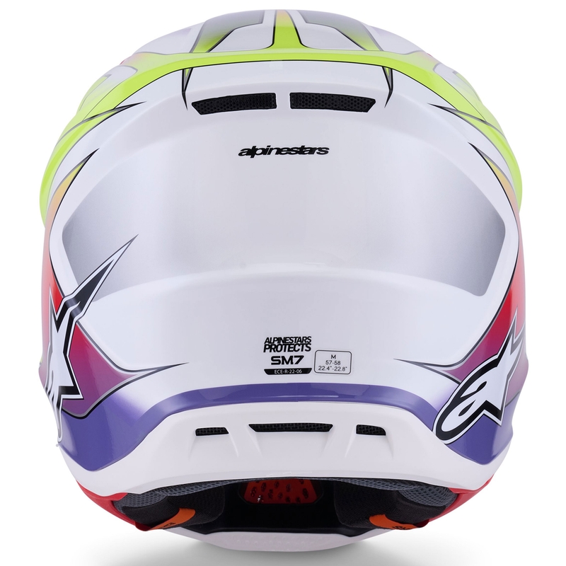 Alpinestars SM7 Fuse motocross kypärä valkoinen-fluo-keltainen-violetti