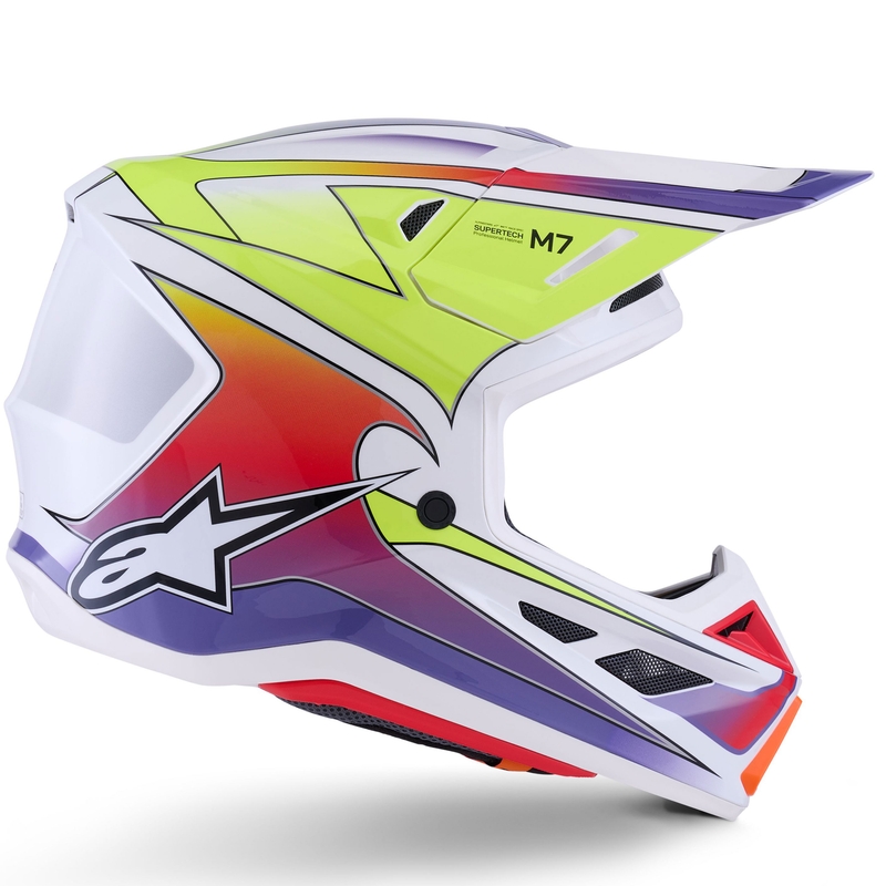 Alpinestars SM7 Fuse motocross kypärä valkoinen-fluo-keltainen-violetti
