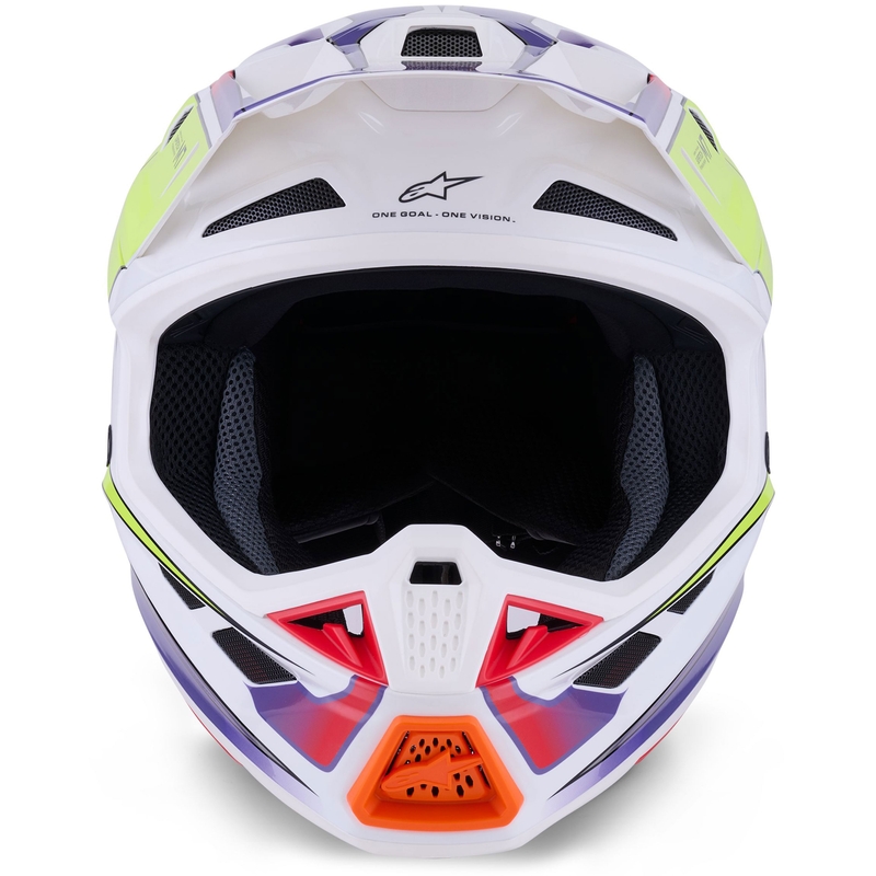 Alpinestars SM7 Fuse motocross kypärä valkoinen-fluo-keltainen-violetti