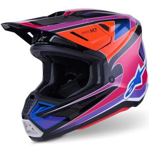 Alpinestars SM7 Fuse motocross kypärä sininen-violetti-pinkki