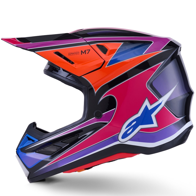 Alpinestars SM7 Fuse motocross kypärä sininen-violetti-pinkki