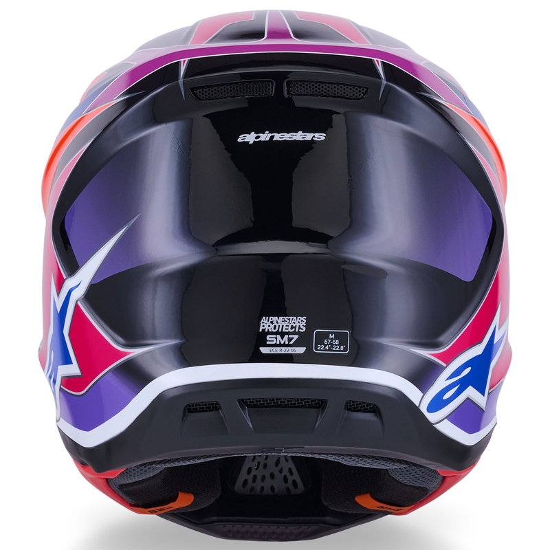 Alpinestars SM7 Fuse motocross kypärä sininen-violetti-pinkki