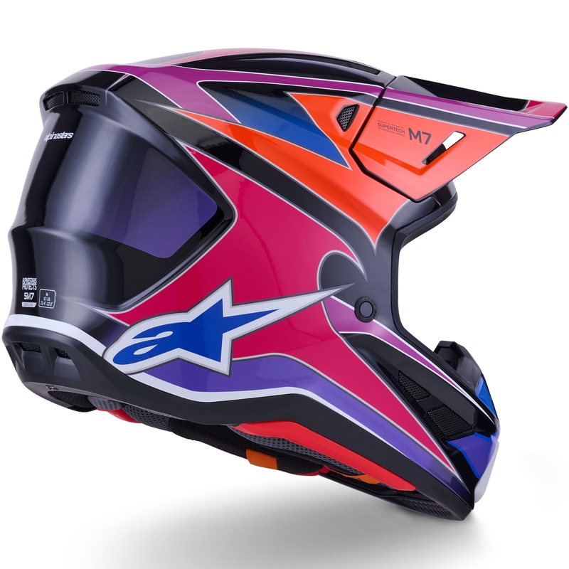Alpinestars SM7 Fuse motocross kypärä sininen-violetti-pinkki