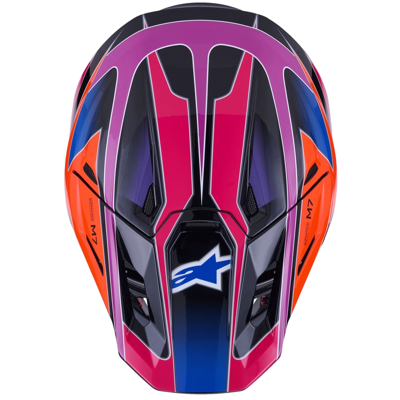 Alpinestars SM7 Fuse motocross kypärä sininen-violetti-pinkki