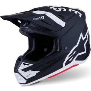 Alpinestars SM7 Dasher motocross kypärä mattamusta ja valkoinen