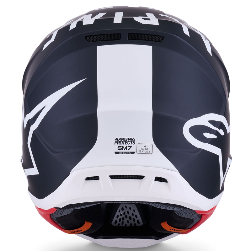 Alpinestars SM7 Dasher motocross kypärä mattamusta ja valkoinen