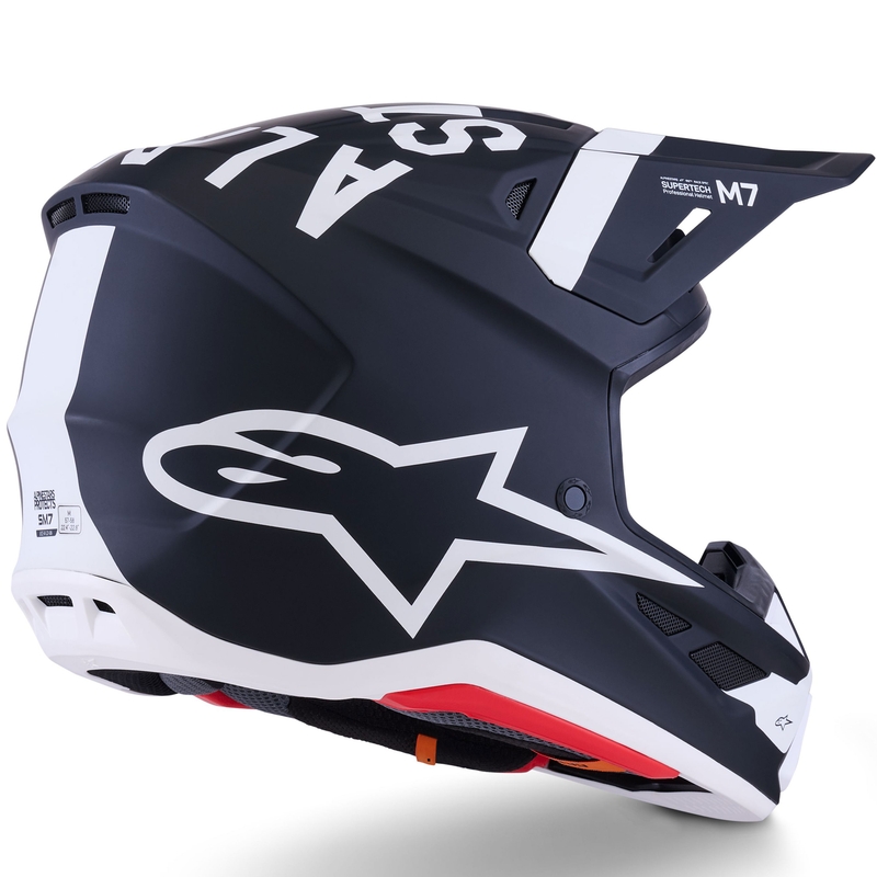Alpinestars SM7 Dasher motocross kypärä mattamusta ja valkoinen