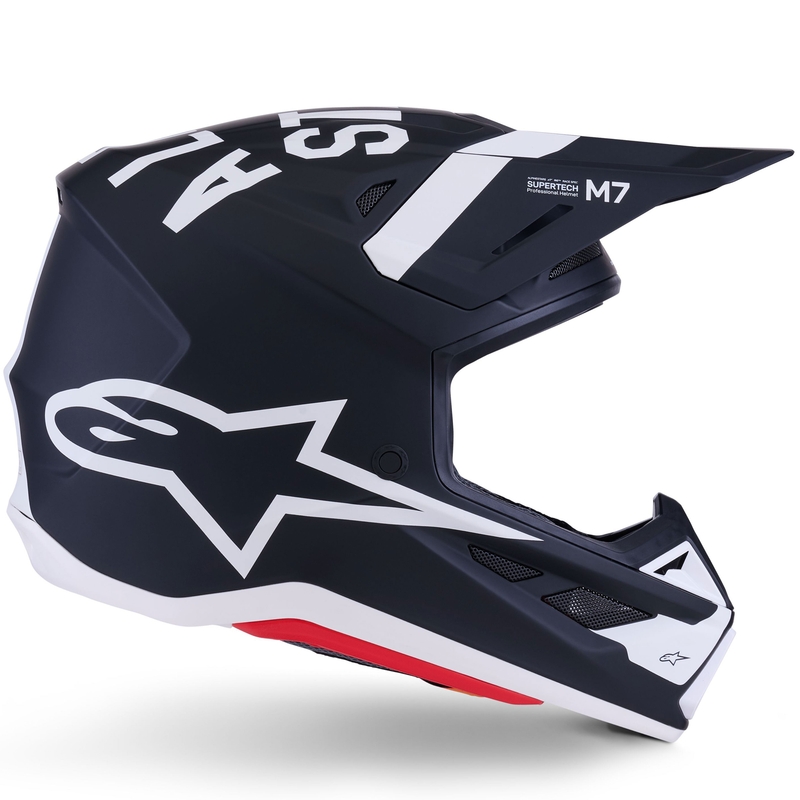 Alpinestars SM7 Dasher motocross kypärä mattamusta ja valkoinen
